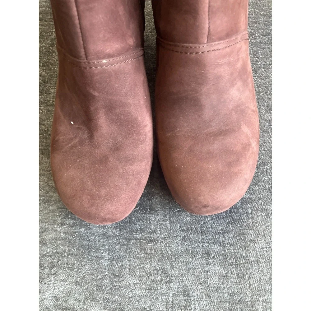 Dansko Shirley Boots Women's US 9.5-10 Brown Leather Wedge Heel Ankle Booties‎